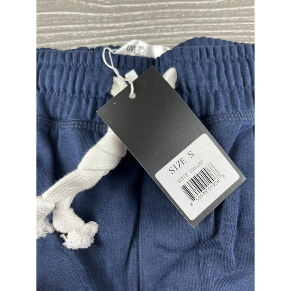 Liver King Men's Cotton Poly Elastic Waist Fleece Sweat Shorts Small Blue New - Picture 7 of 8